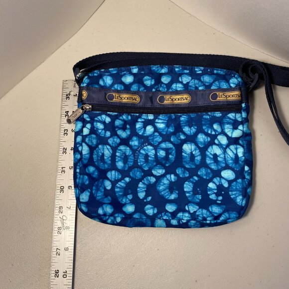 LeSportsac Crossbody Bag in Tulum (Blue Tie Dye) Pattern, Lightweight Travel - Picture 13 of 13